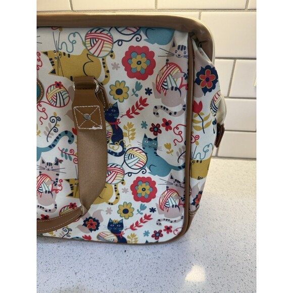 Lily Bloom Large Travel Tote Bag Cats Kitten Design Colorful 18" Luggage - Picture 3 of 16